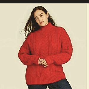 NWT Ava & Viv Red Cable Knit Sweater
